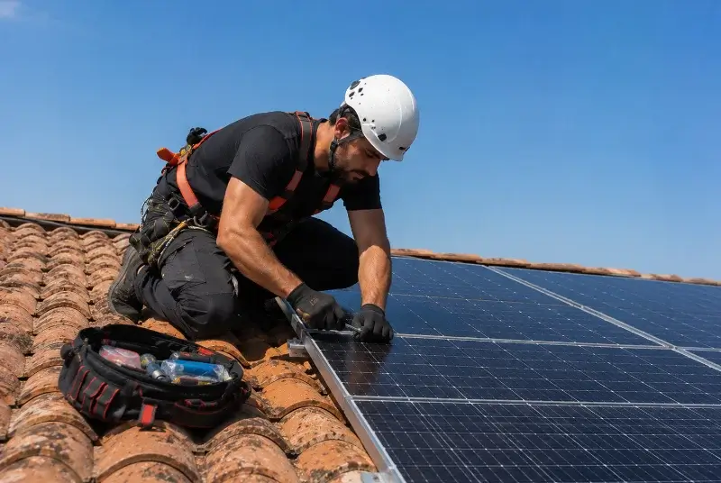 Maintenance et monitoring de panneaux solaires à Geloux